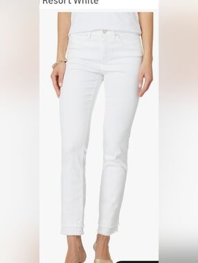 Lilly Pulitzer South Ocean White Slim Straight Jeans Size 00